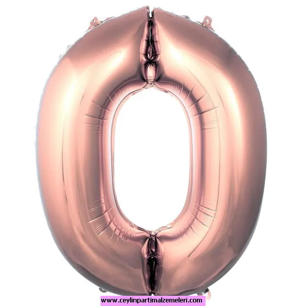 0 Rakam Rose Folyo Balon